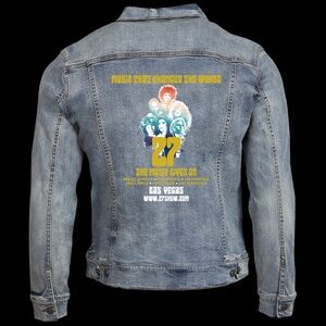 Commemorative Jean Jacket-Hendrix, Morrison, Winehouse, Cobain, Joplin, Johnson